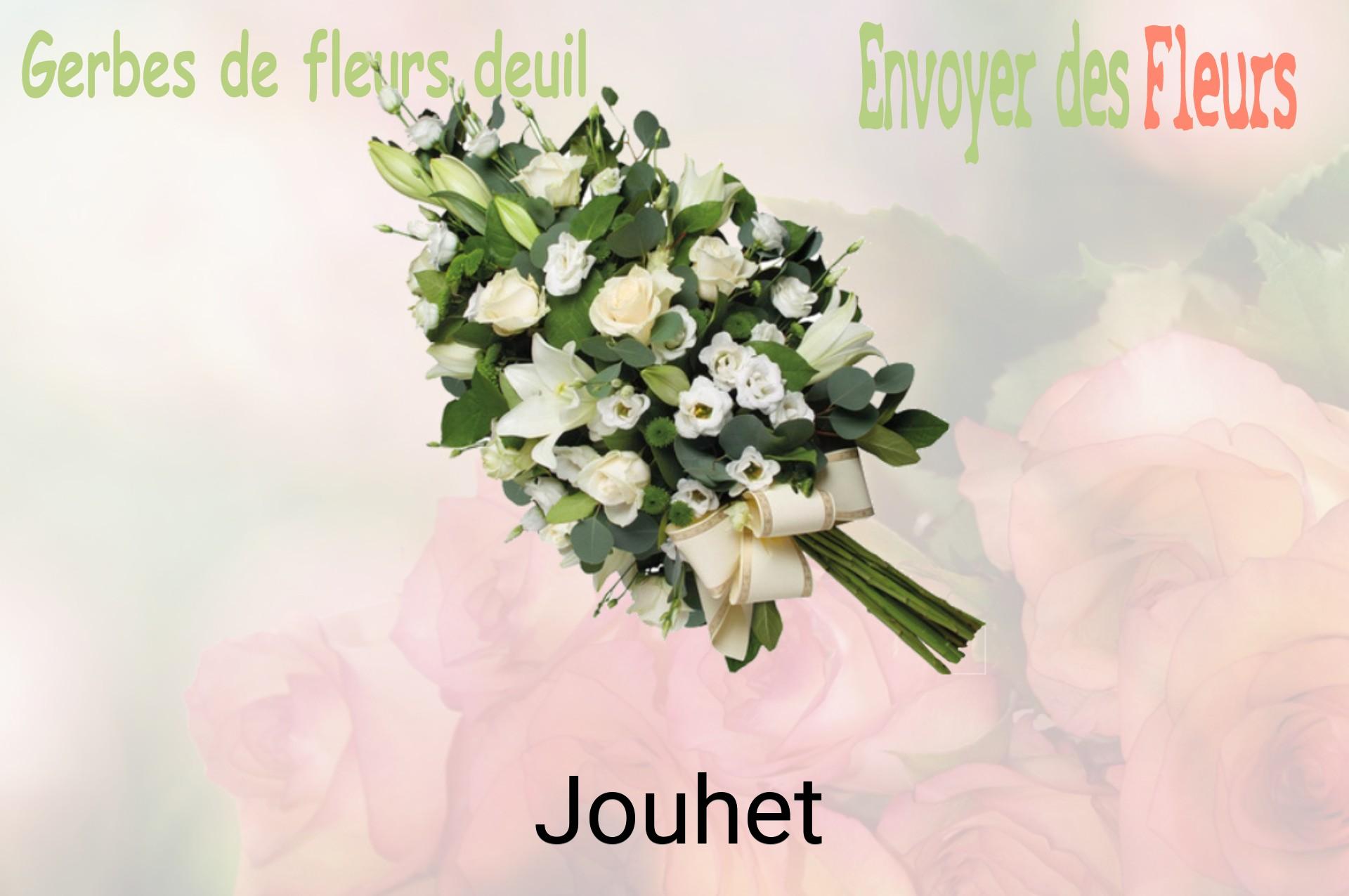 Gerbe de fleurs de deuil livrée à Jouhet